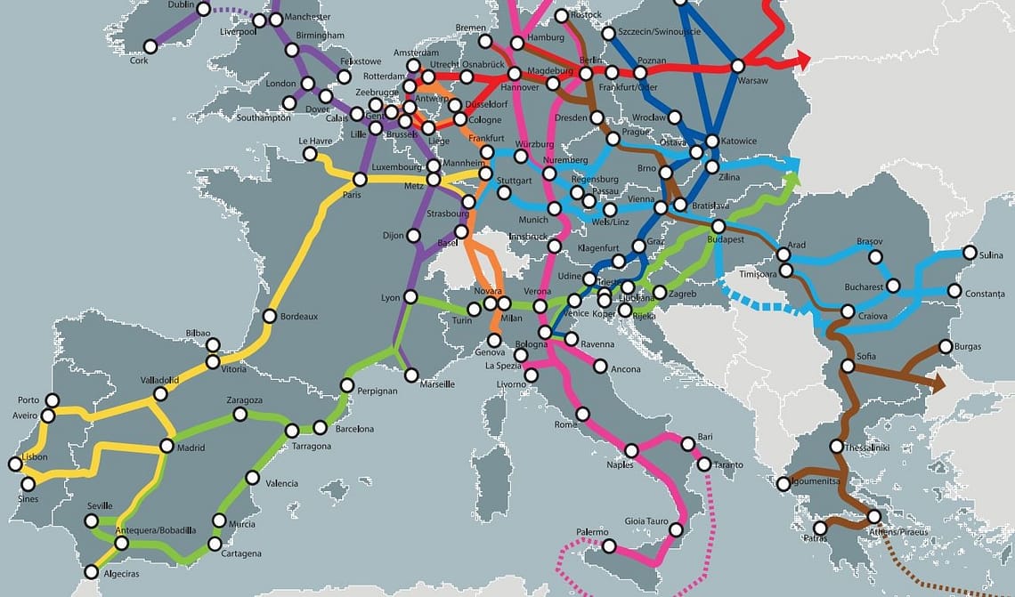 carte des corridors europens